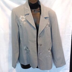 NEW! Styleworks | Beautiful Vintage 100% Silk Beaded Sequin Short Sleeve Blouse